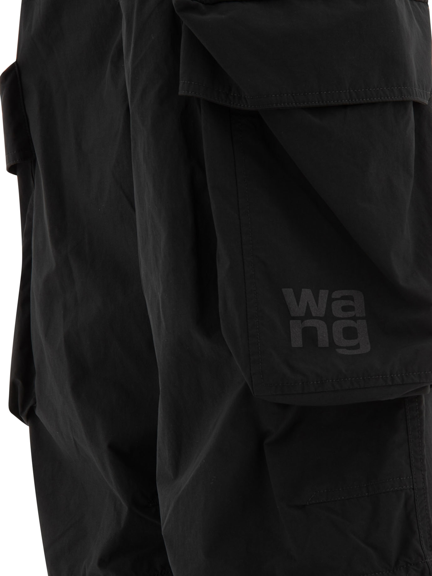 ALEXANDER WANG Black   Cargo trousers with oversize pockets